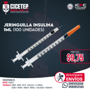 Jeringuilla Insulina 1ml - Caja x100