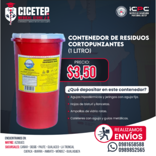 Contenedor de residuos cortopunzantes