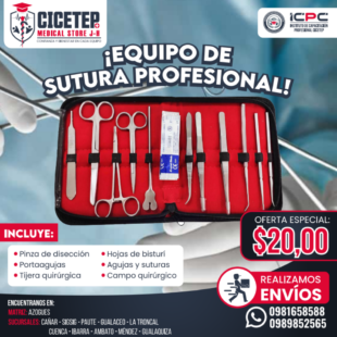 Equipo de sutura profesional