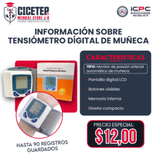 Tensiómetro Digital de Muñeca