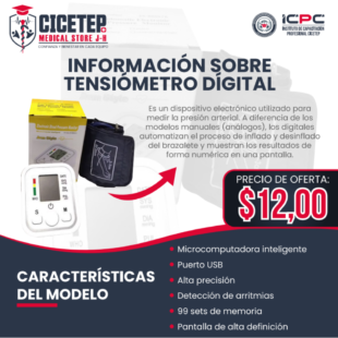 Tensiómetro Digital de Brazo