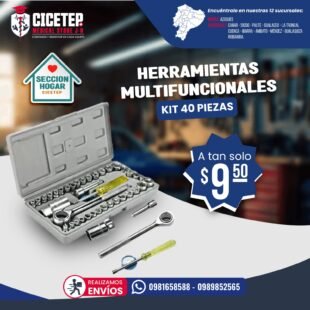 Kit de Herramientas Multifuncionales 40 Piezas