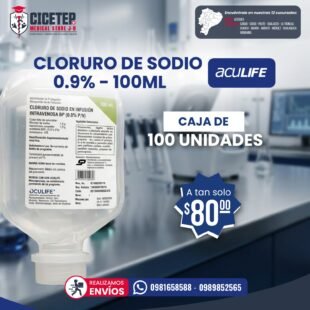 Cloruro de Sodio 0.9% 100ml Aculife - Caja x100